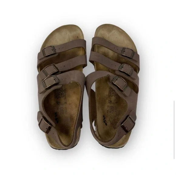 Birkenstock Birkis Canberra Brown 3 Strap Comfort Leather Sandals Women’s Size 9 - Picture 9 of 9